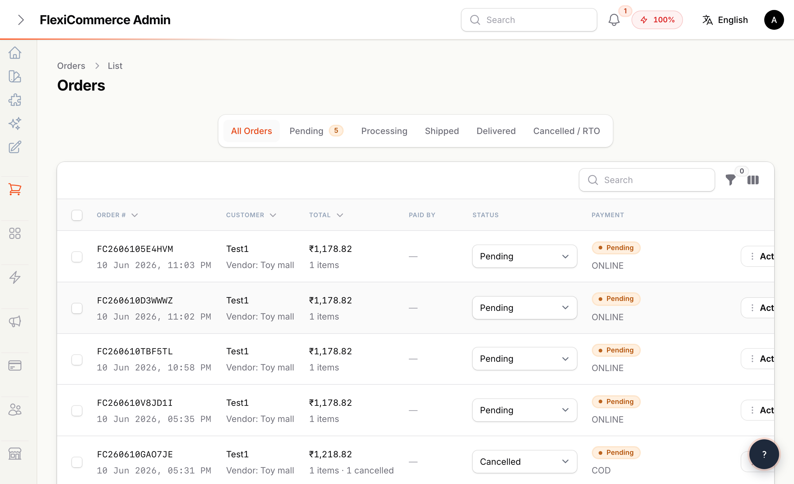 FlexiCommerce — UI screenshot 3
